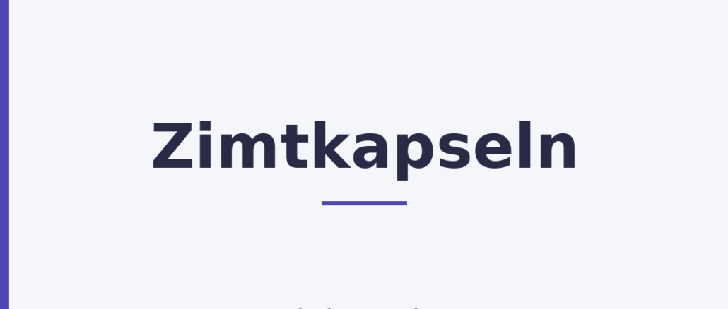 Zimtkapseln Zimtkapseln