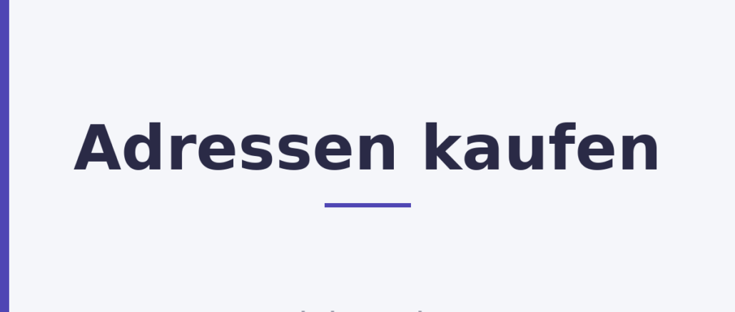 Adressen kaufen