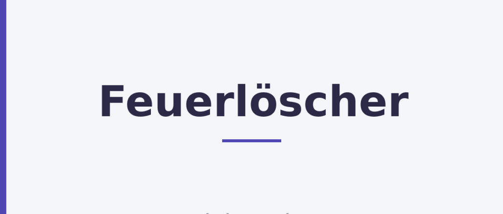 Feuerlöscher
