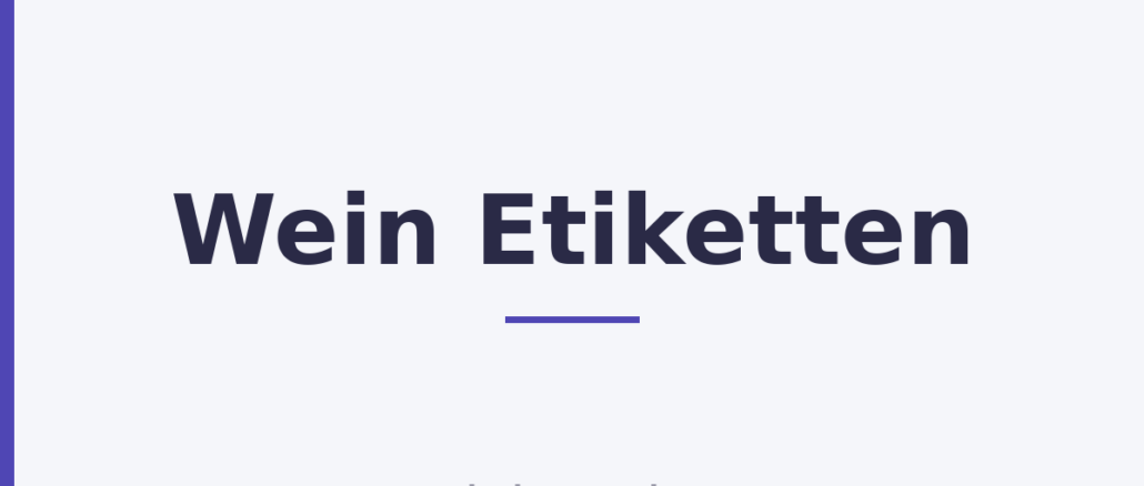 Wein Etiketten