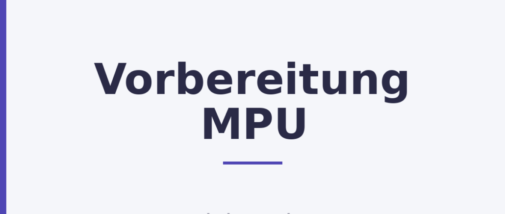 Vorbereitung MPU