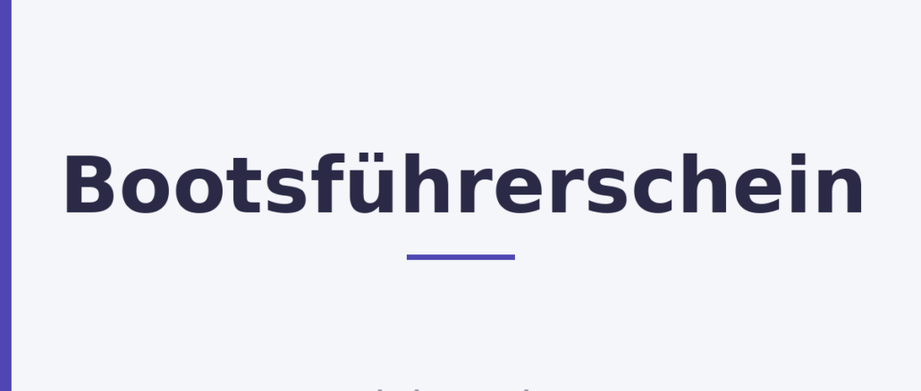 Bootsführerschein