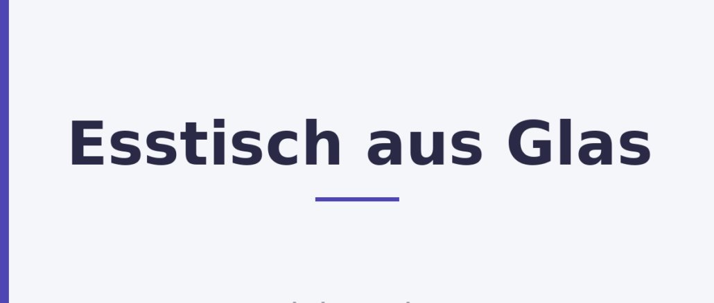 Esstisch aus Glas