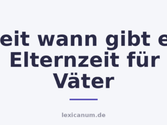 Seit wann gibt es Elternzeit für Väter