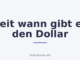Seit wann gibt es den Dollar