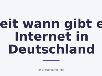Seit wann gibt es Internet in Deutschland