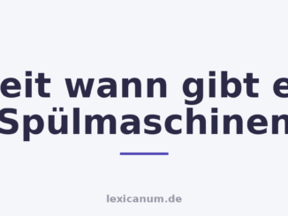 Seit wann gibt es Spülmaschinen