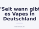 "Seit wann gibt es Vapes in Deutschland