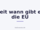 Seit wann gibt es die EU
