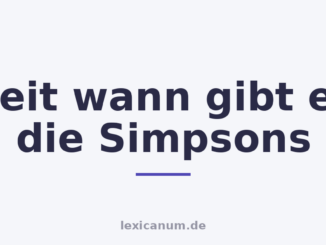 Seit wann gibt es die Simpsons