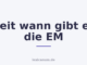 Seit wann gibt es die EM
