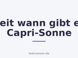 Seit wann gibt es Capri-Sonne
