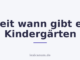 Seit wann gibt es Kindergärten