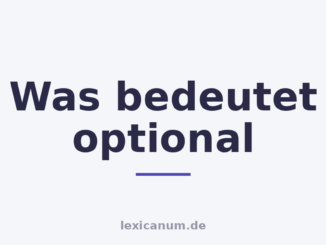 Was bedeutet optional