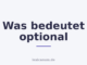Was bedeutet optional