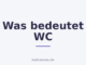 Was bedeutet WC