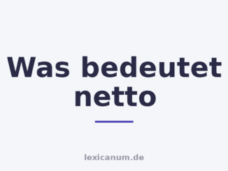 Was bedeutet netto