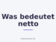 Was bedeutet netto