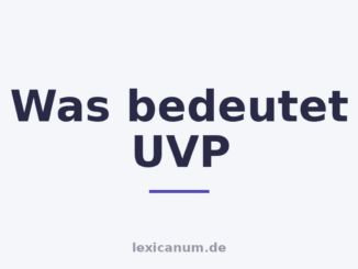 Was bedeutet UVP