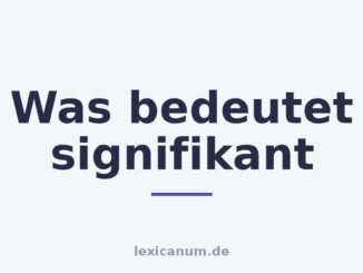 Was bedeutet signifikant