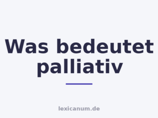 Was bedeutet palliativ