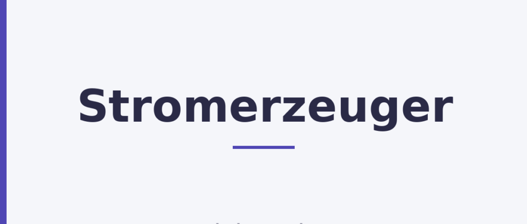 Stromerzeuger