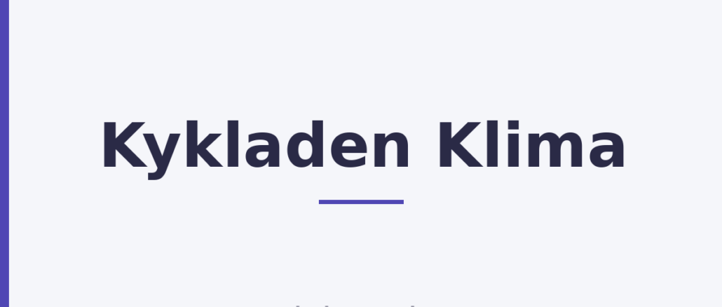 Kykladen Klima