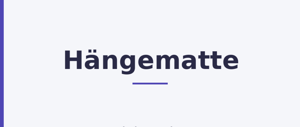 Hängematte
