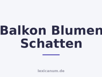 Balkon Blumen Schatten