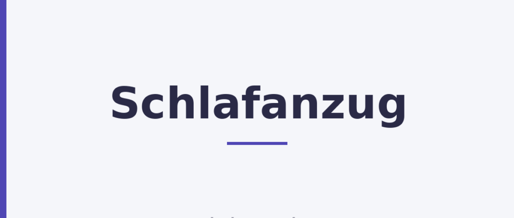 Schlafanzug