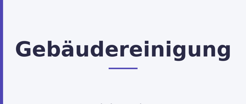 Gebäudereinigung