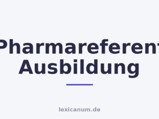 Pharmareferent Ausbildung
