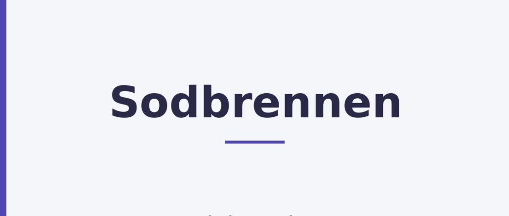 Sodbrennen