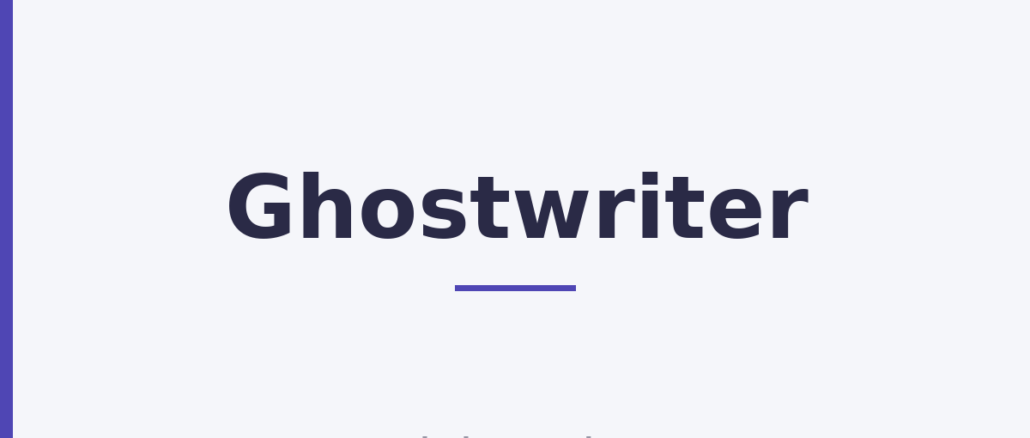 Ghostwriter