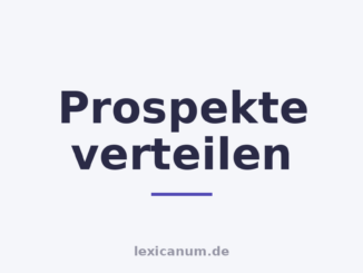 Prospekte verteilen