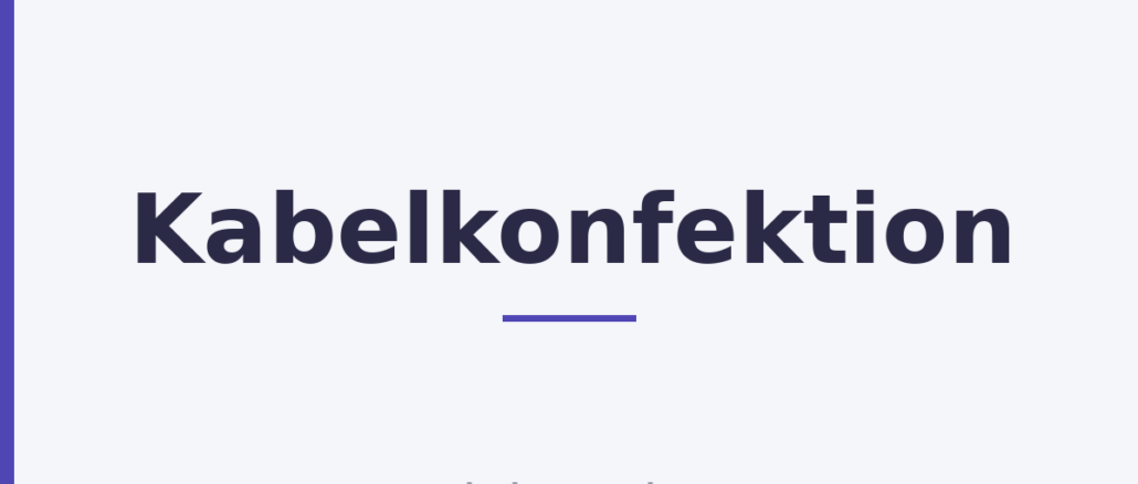 Kabelkonfektion