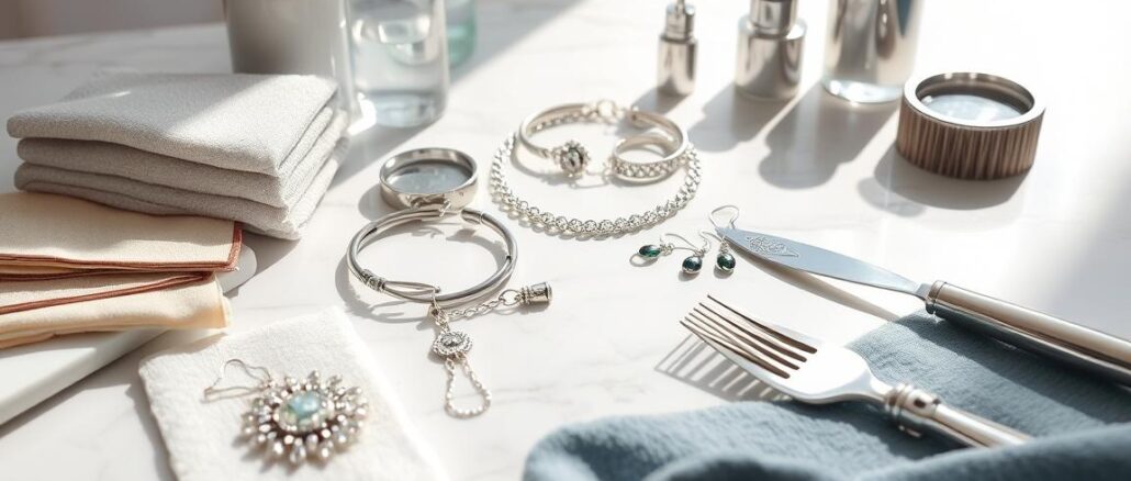 wie reinige ich silberschmuck