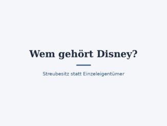 Wem gehört Disney? Eigentümer des Medienkonzerns 1