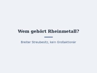 Wem gehört Rheinmetall? Aktionäre im Überblick 5