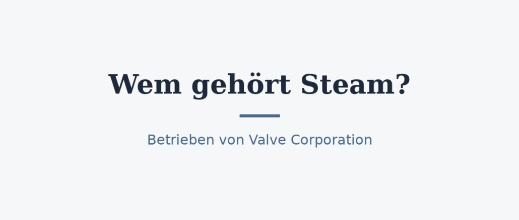 Wem gehört Steam? Eigentümer und Konzernstruktur 1