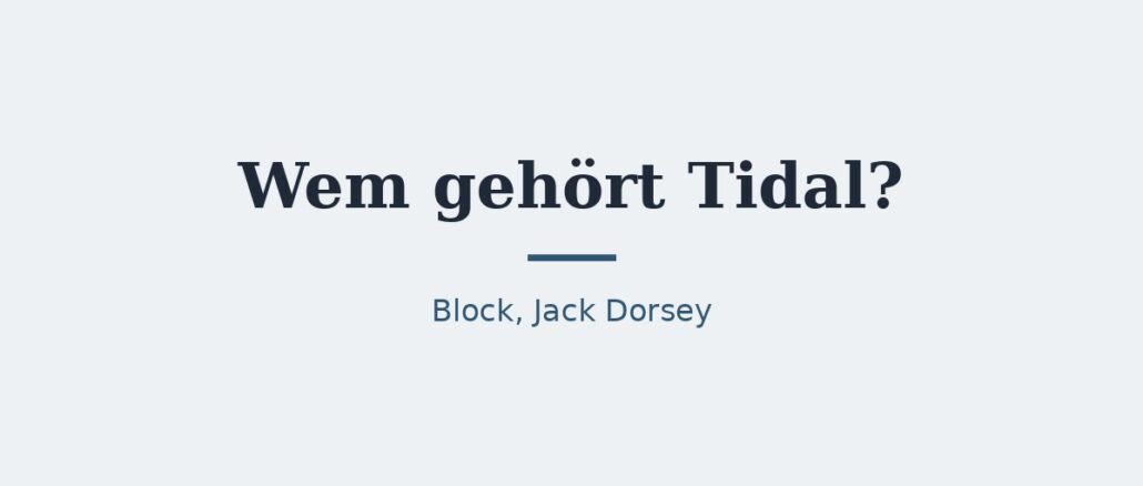 Tidal – Titelbild